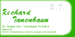 richard tanenbaum business card